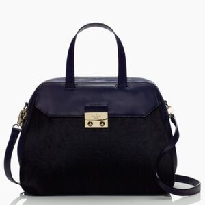 3X HP. Kate Spade Adriana Alice Street Leather And Calf Hair Satchel